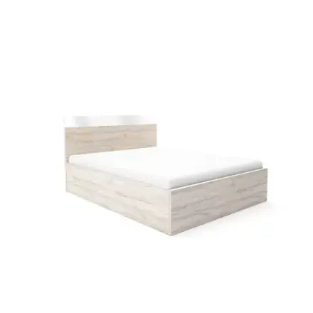 Ze-DM Fa ágykeret 160x200 cm justus tölgy és fehér Bestseller