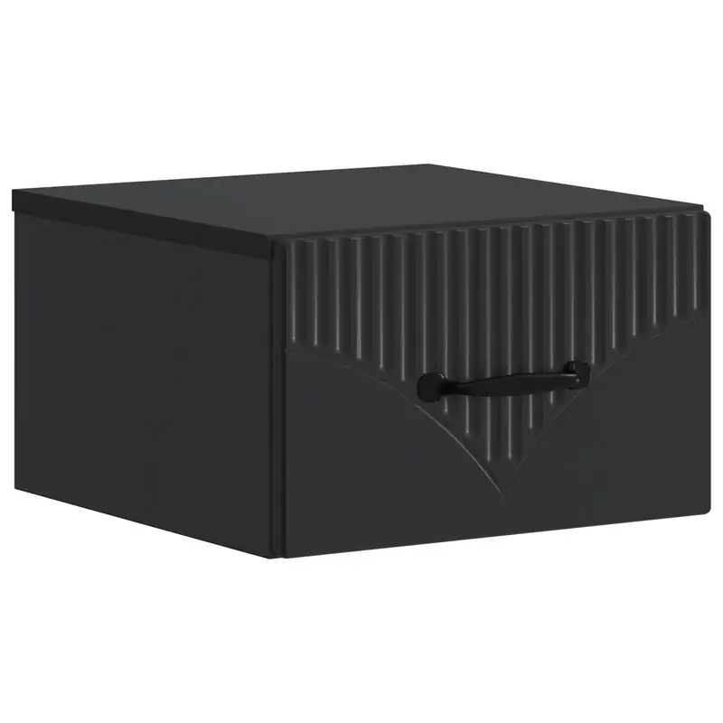 vidaXL Fali éjjeli szekrény Fekete 34,5 x 33 x 20 cm Szerelt Fa Szezonális akció