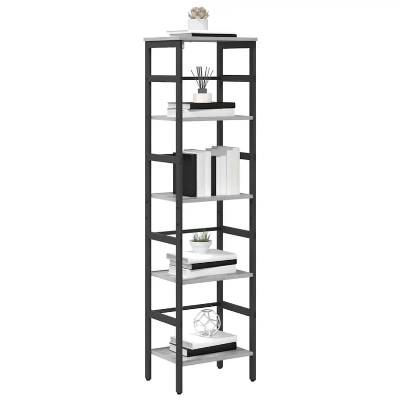 vidaXL Könyvespolc Szürke Sonoma 40 x 29,5 x 149 cm Faanyag Végkiárusítás