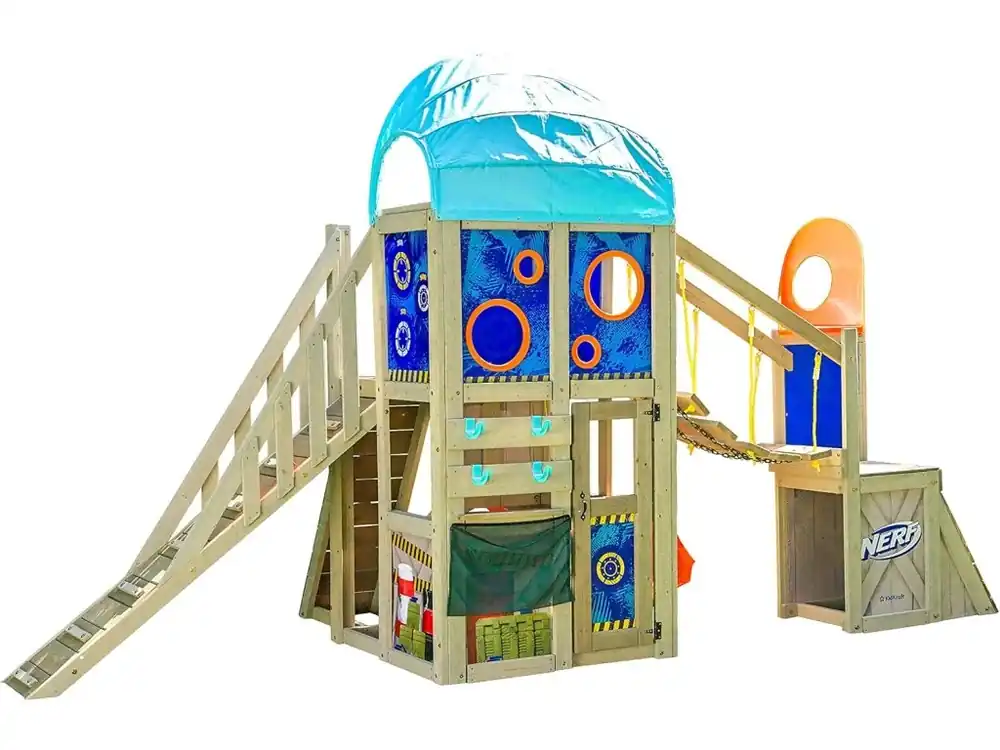 Azonnal elérhető NERF BATTLE FORT kerti játszótér 4,45x1,84 m
