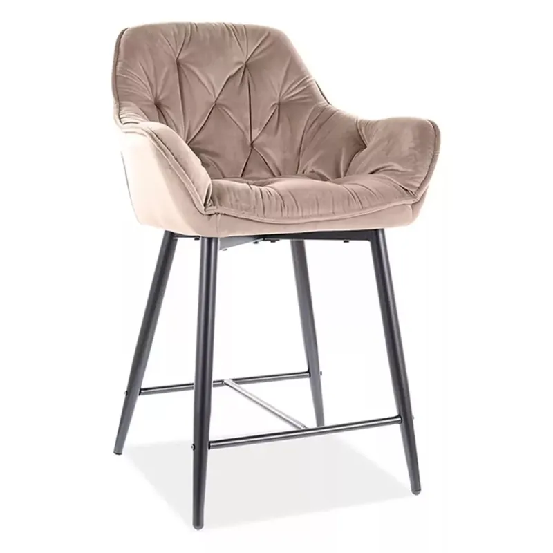 Vásárlói kedvenc CHERRY H-2 Velvet - Bárszék (Bézs)