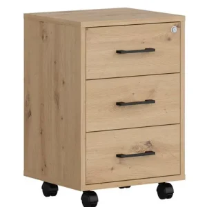 Végkiárusítás SPACE OFFICE 3 fiókos irodai konténer (KTN3S) - artisan tölgy