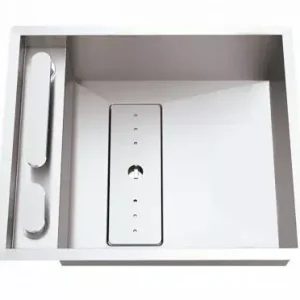 Árcsökkenés Invisible 40R 1B síkba építhető mosogatótálca + csaptelep Rodi Elite (40x40 cm)