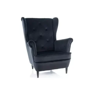 Lady Velvet fotel Bluvel 19 fekete/wenge Vásárlói kedvenc