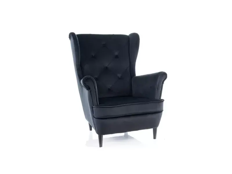 Lady Velvet fotel Bluvel 19 fekete/wenge Vásárlói kedvenc