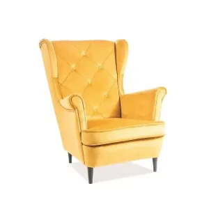 Alacsony ár Lady Velvet fotel Bluvel 68 curry/wenge