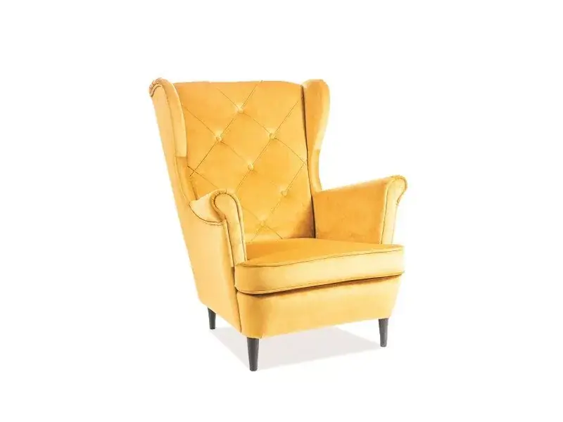 Alacsony ár Lady Velvet fotel Bluvel 68 curry/wenge