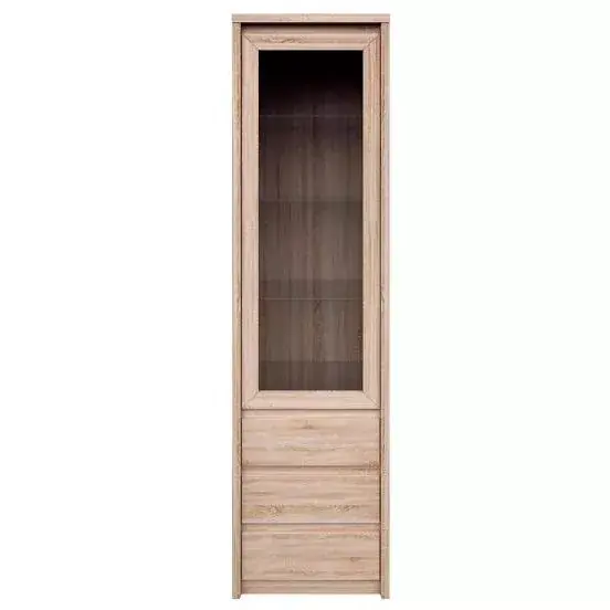 Vitrines szekrény, DTD laminált, tölgy sonoma, NORTY TYP 4 Akciós ár