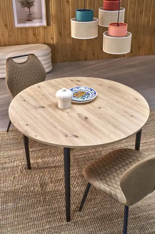 Akciós ár PIVOT étkezőasztal - artisan tölgy/fekete