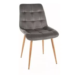 Expressz szállítás CHIC D Velvet Szék (tölgy/szürke)