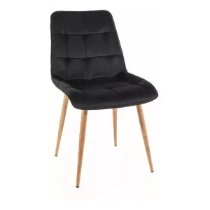 CHIC D Velvet Szék (tölgy/fekete) Gyors szállítás