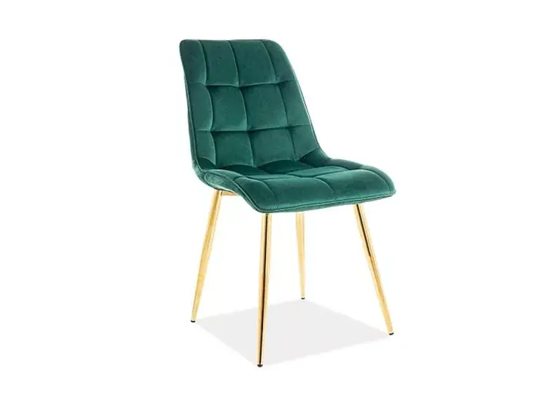 Nézd meg most CHIC Velvet Szék (arany/Sötétzöld)