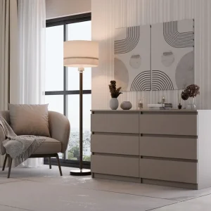 Legnépszerűbb M6 140 fiókos szekrény, 138x75x40 cm, agyag színű