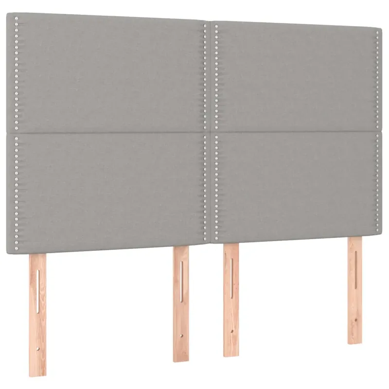 4 db világosszürke szövet fejtámla 72 x 5 x 78/88 cm Biztonságos fizetés