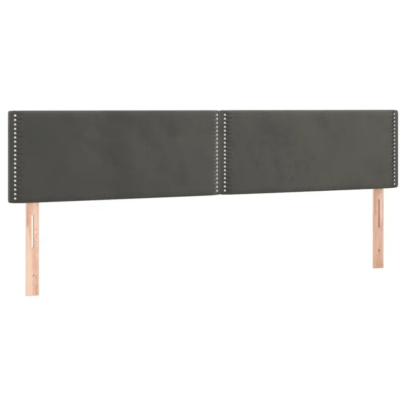2 db sötétszürke bársony fejtámla 80 x 5 x 78/88 cm Vásárlói kedvenc