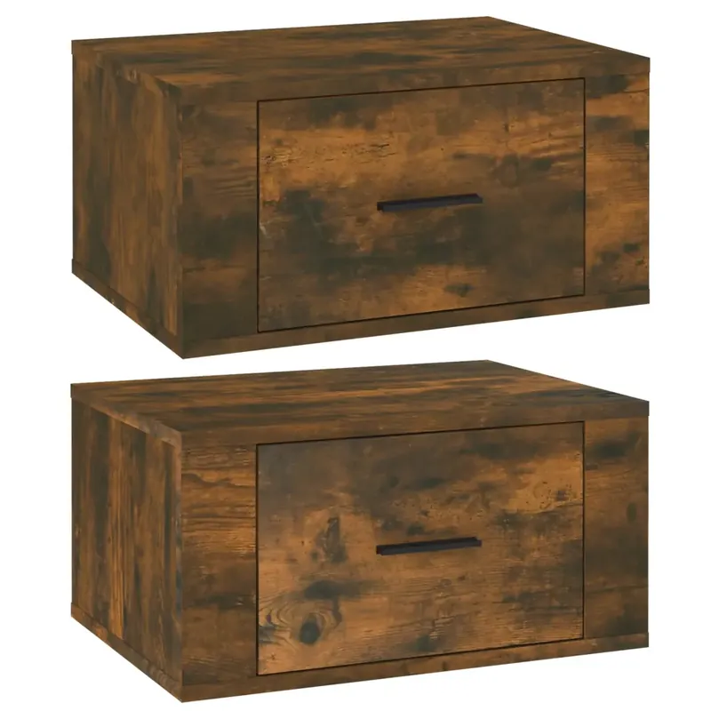 2db füstös tölgyszínű fali éjjeliszekrény 50 x 36 x 25 cm Ajánlat