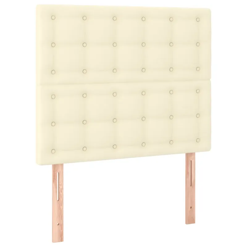 2 db krémszínű műbőr fejtámla 100x5x78/88 cm Outlet