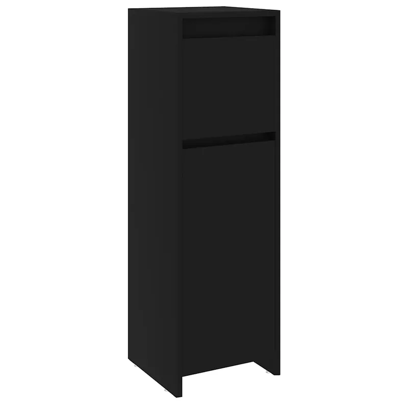 fekete forgácslap fürdőszobaszekrény 30 x 30 x 95 cm Olcsó