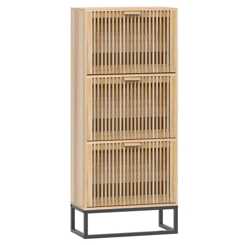 Végkiárusítás szerelt fa cipőszekrény 52 x 25 x 120 cm