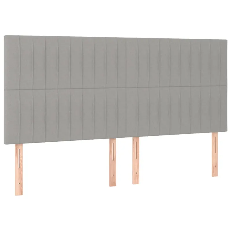 4 db világosszürke szövet fejtámla 100x5x78/88 cm Olcsó