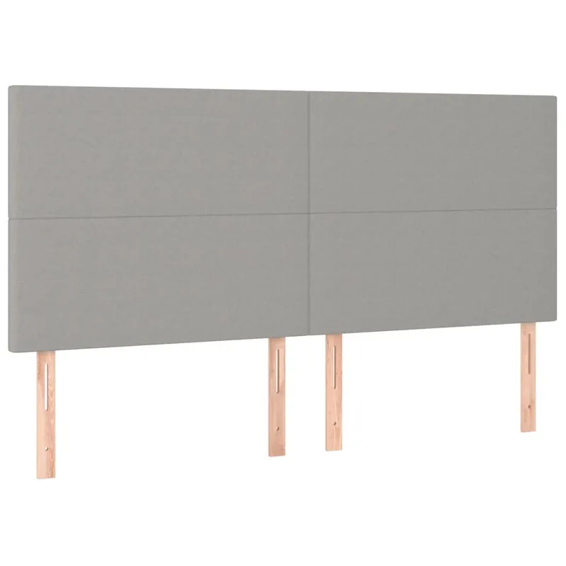 4 db világosszürke szövet fejtámla 100x5x78/88 cm Különleges ajánlat