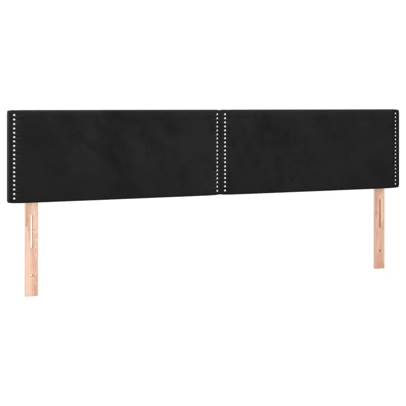 2 db fekete bársony fejtámla 80 x 5 x 78/88 cm Gyors kiszállítás