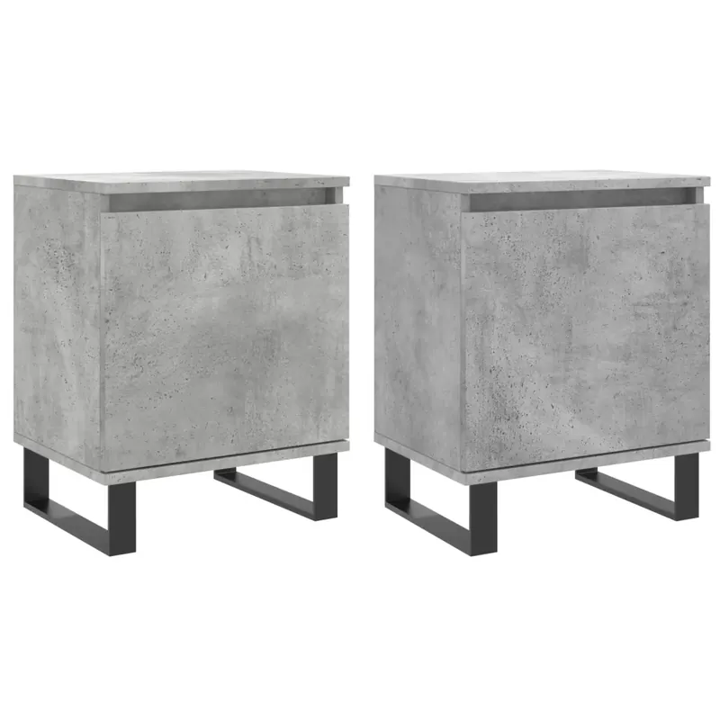 2 db betonszürke szerelt fa éjjeliszekrény 40x30x50 cm Bestseller