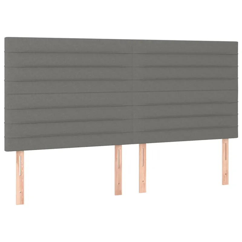 4 db sötétszürke szövet fejtámla 100x5x78/88 cm Kedvezményes ár