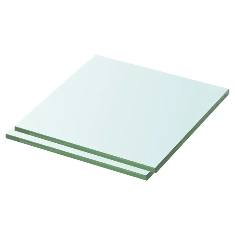 2 db átlátszó üveg paneles polc 30 x 30 cm Prémium