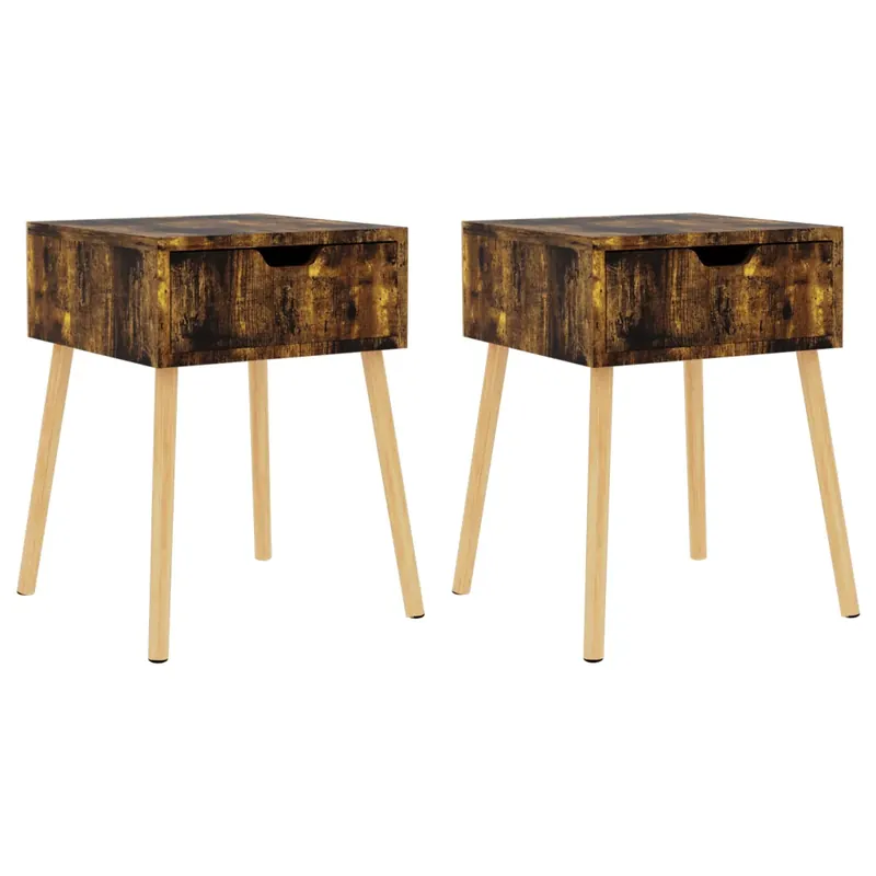 2 db füstös tölgyszínű forgácslap éjjeliszekrény 40x40x56 cm Bestseller