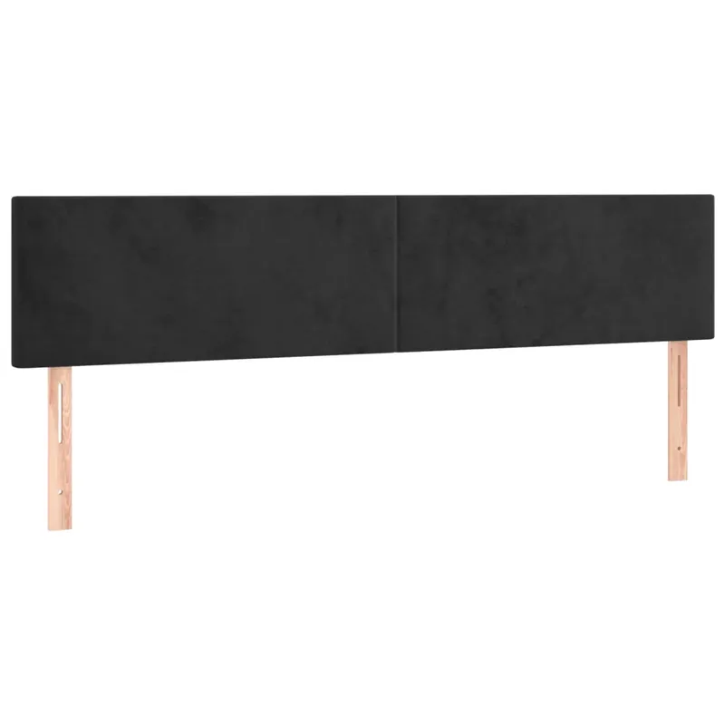 2 db fekete bársony fejtámla 90x5x78/88 cm Árengedmény
