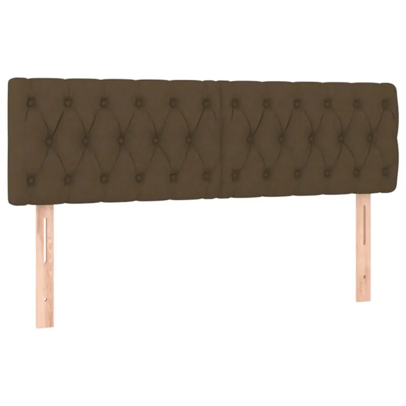 2 db sötétbarna szövet fejtámla 72 x 7 x 78/88 cm Kedvezményes ár