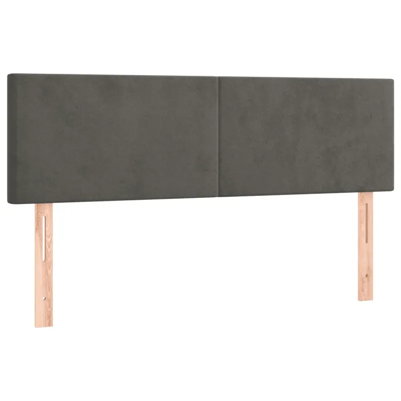 2 db sötétszürke bársony fejtámla 72 x 5 x 78/88 cm Árcsökkenés