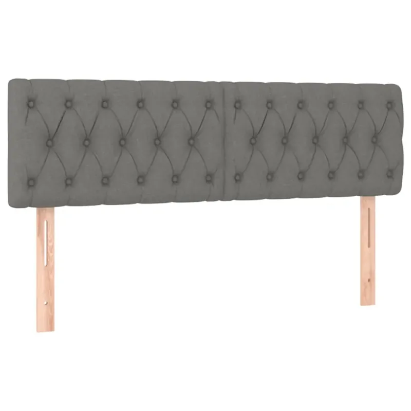2 db sötétszürke szövet fejtámla 80x7x78/88 cm Exkluzív ajánlat