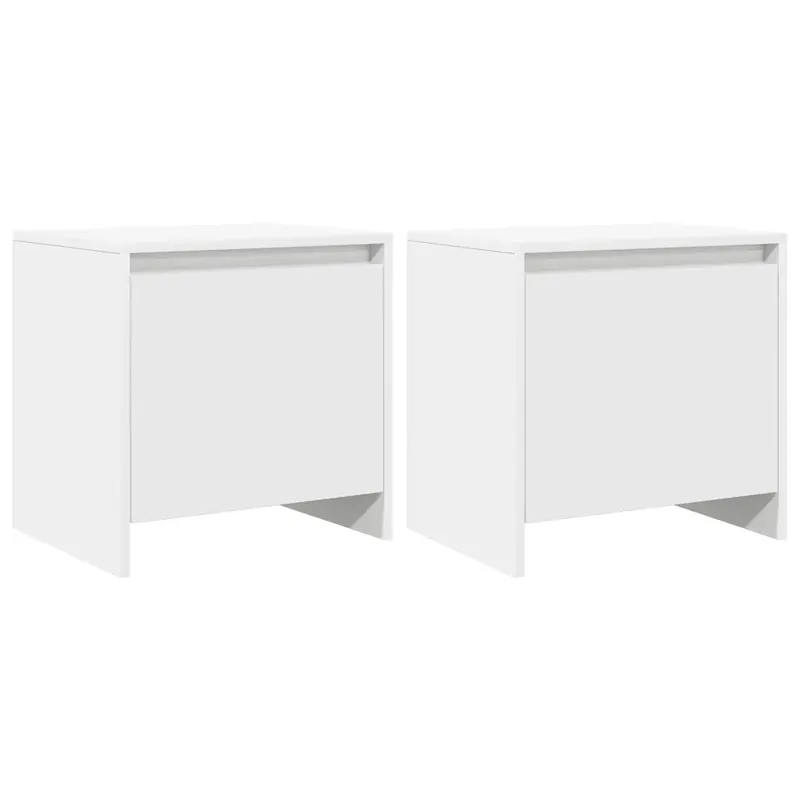 2 db fehér forgácslap éjjeliszekrény 45 x 34 x 44,5 cm Expressz kézbesítés