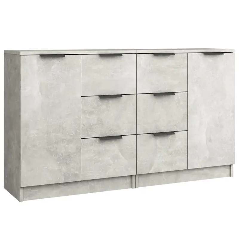 2 db betonszürke szerelt fa tálalóasztal 60 x 30 x 70 cm Expressz kézbesítés
