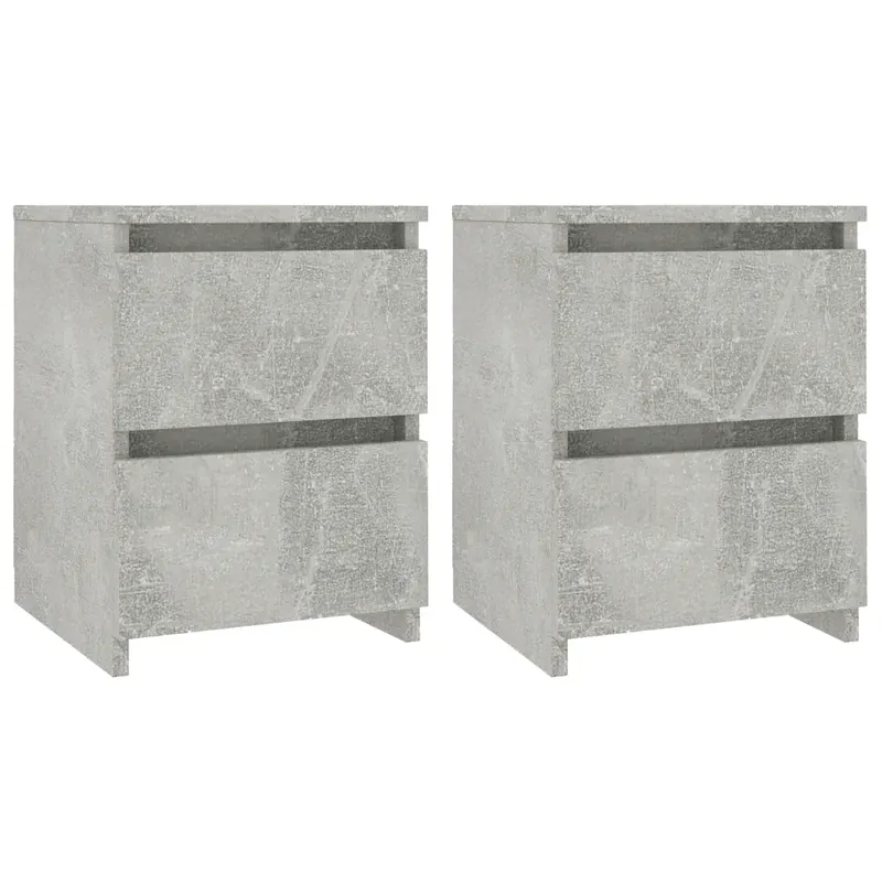2 db betonszürke forgácslap éjjeliszekrény 30 x 30 x 40 cm Nézd meg most