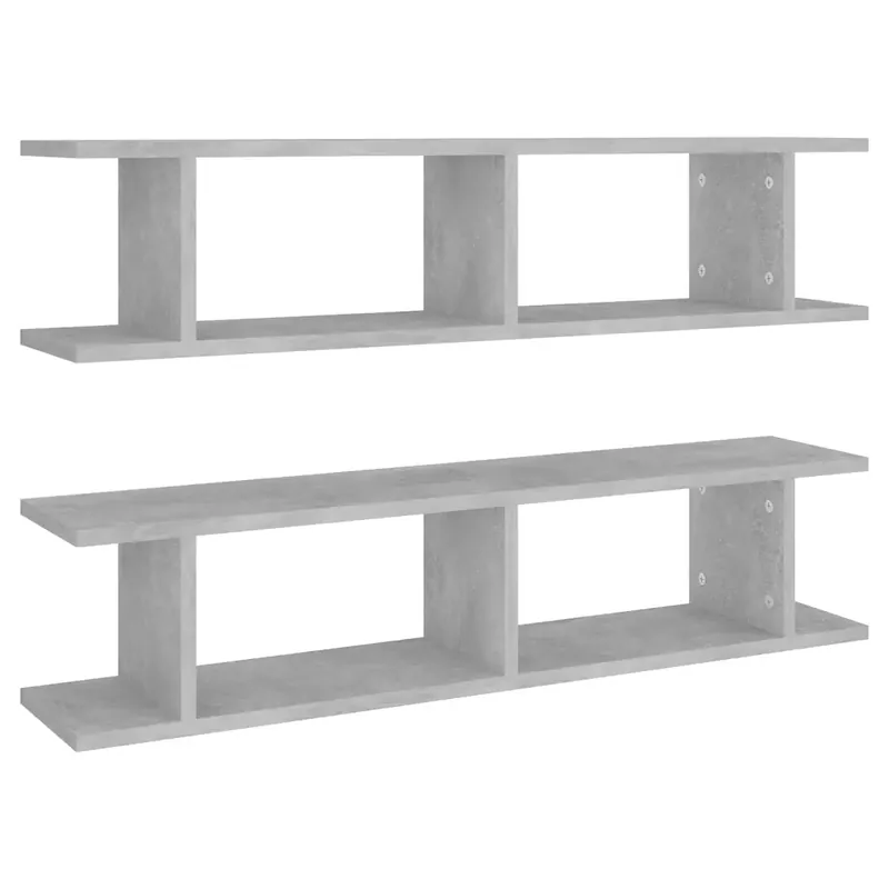 2 db betonszürke forgácslap fali polc 90 x 18 x 20 cm Végkiárusítás