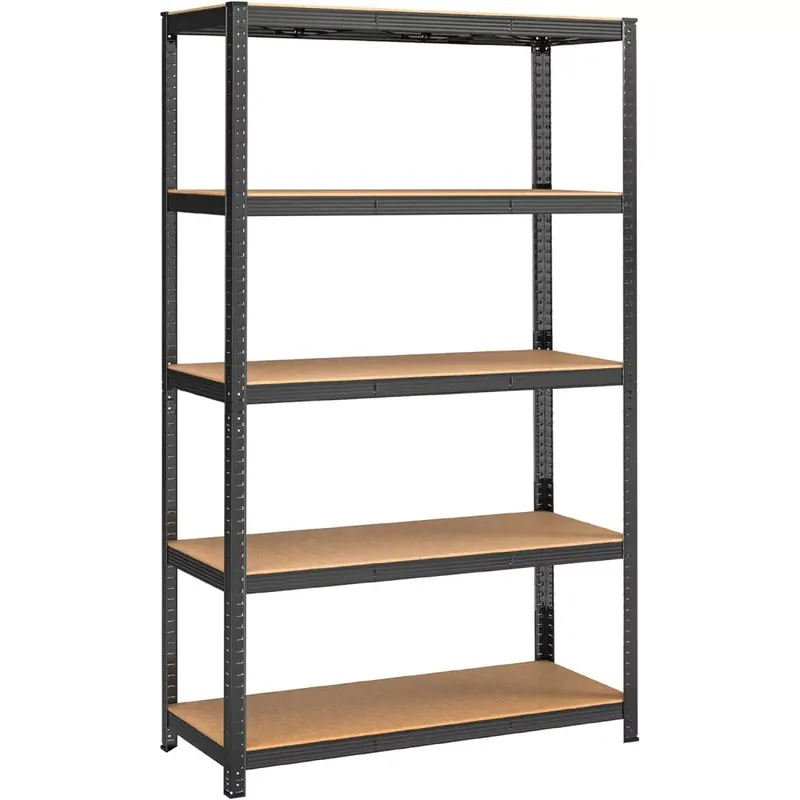 Polcos állvány, 175kg polconkénti teherbírással, fekete 200x120x60cm Bestseller