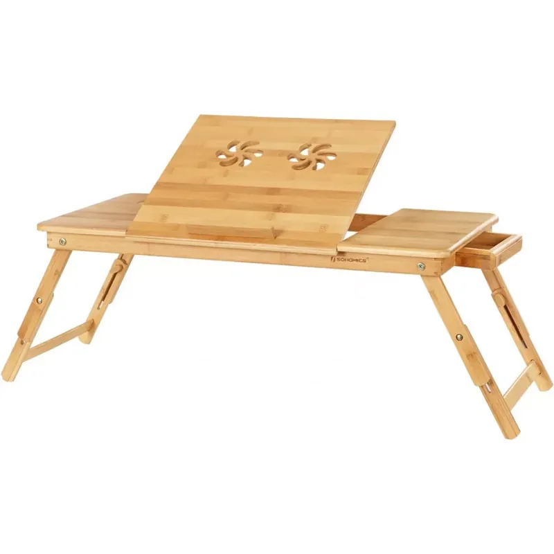 Szuper ajánlat Bambusz laptop asztal állítható magasság 71x35cm