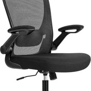 Ne maradj le Irodai szék, ergonomikus, hálós, dönthető, párnázott deréktámasszal, fekete