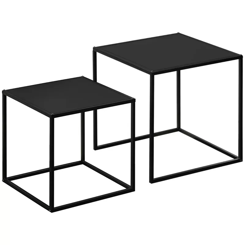 Expressz kézbesítés Lerakó asztal, 2 darabos, fekete, 120 x 59 x 45 cm