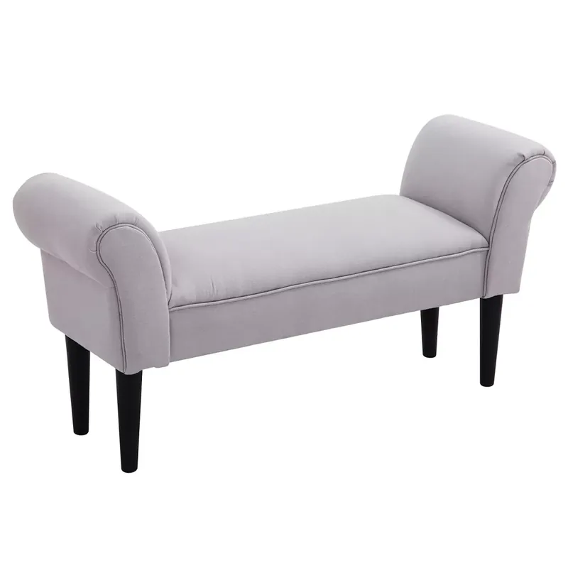 Ülőpad hálószobába, előszobába, kárpitozott pad, szürke, 102 x 31 x 51cm Népszerű