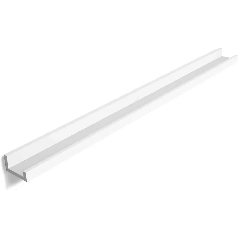 Vedd meg online Lebegő fali polc magasfényű bevonattal, fehér 115x10x5cm