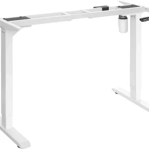 Ne maradj le Elektromosan állítható íróasztal váz, fehér 110-155x58x68-116cm