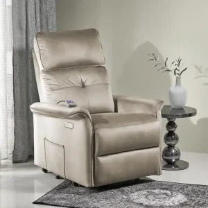 SEMIR 2 elektromos relax fotel, emelő- és masszázs funkcióval, szín bézs Szezonális akció