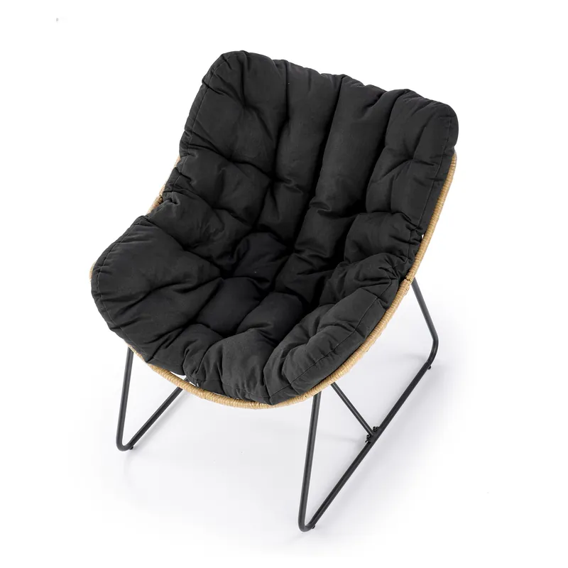 WHISPER pihenőfotel, szín fekete/természetes 81 cm Kiárusítás