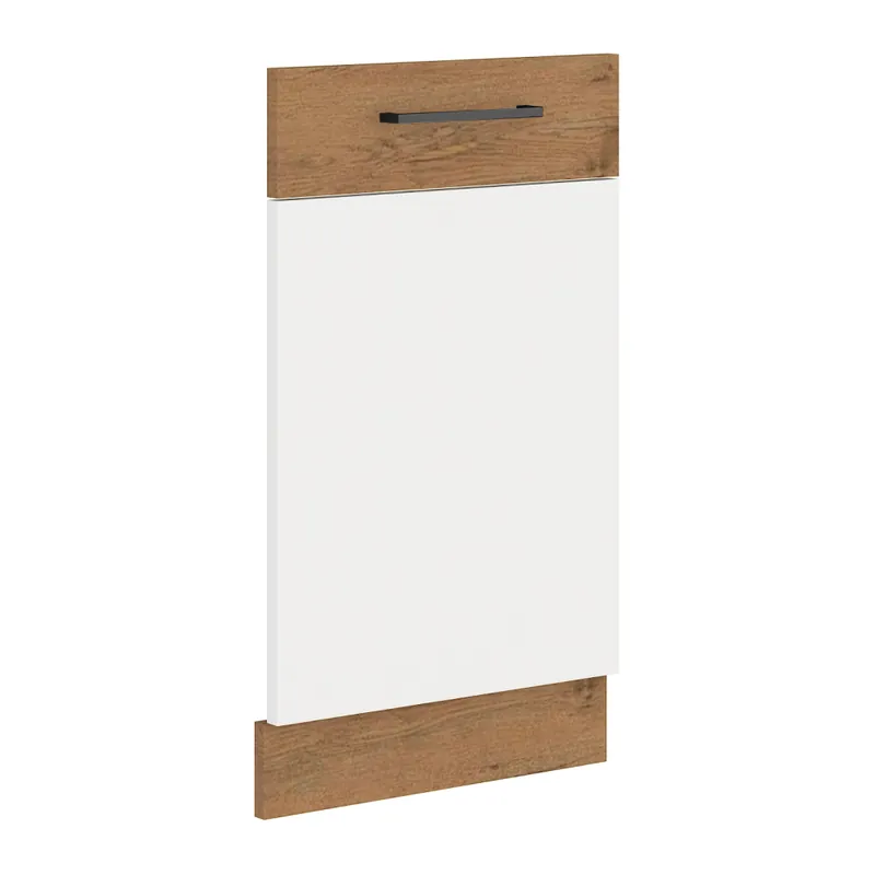 Ajtó beépített mosogatógépre, lancelot tölgy/ fehér extra magas fényű HG, VEGA ZM 713x446 Árengedmény