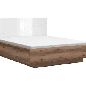 Ágy Fivale 122 (Sötét delanói tölgy + Fényes fehér) Legkelendőbb