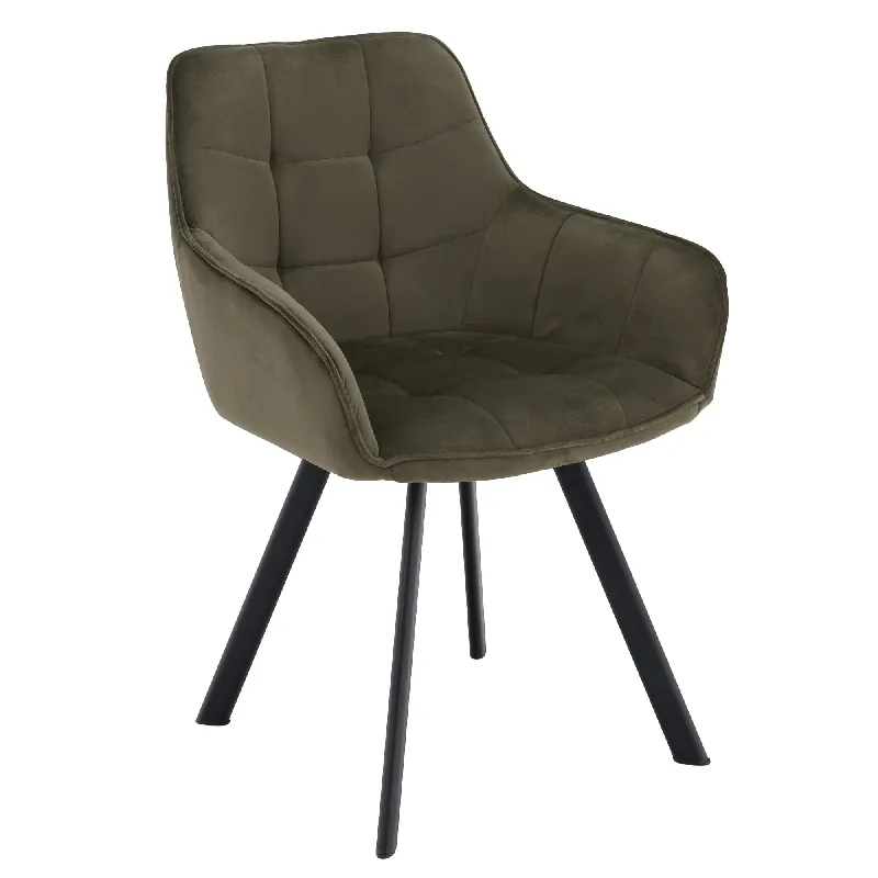 Végkiárusítás Design fotel, zöld Velvet/fekete, PETIN